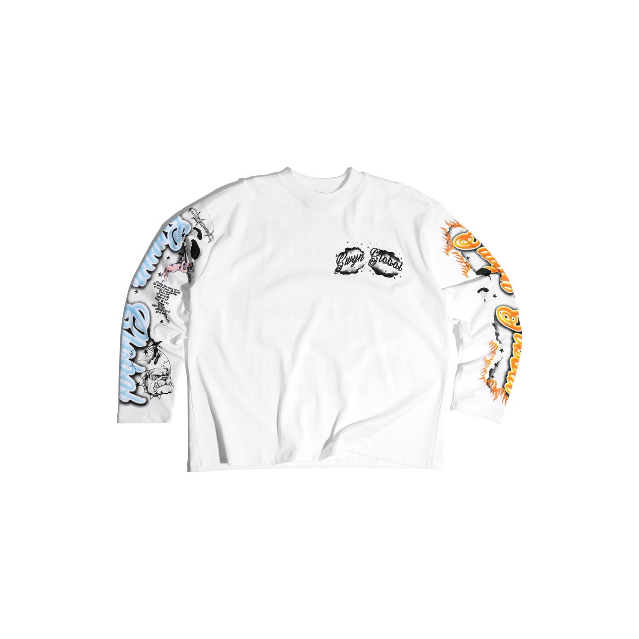 GWYN GLOBAL LONG SLEEVED T-SHIRT/ WHITE