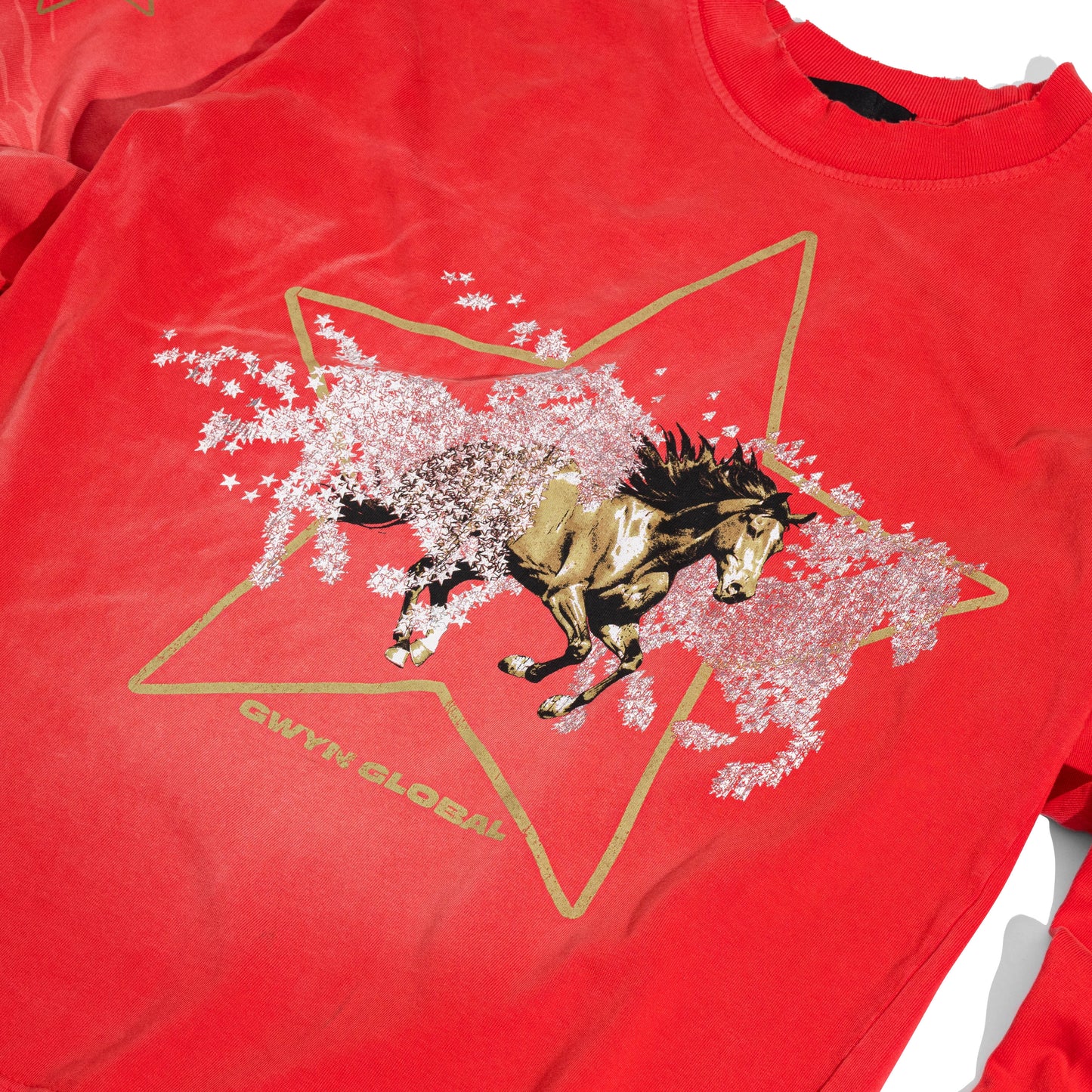GWYN NO WAY BACK LONG SLEEVED T-SHIRT/ WASHED RED