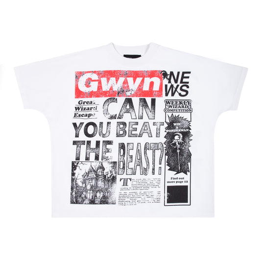 GWYN NO NEWS T-SHIRT/ WHITE