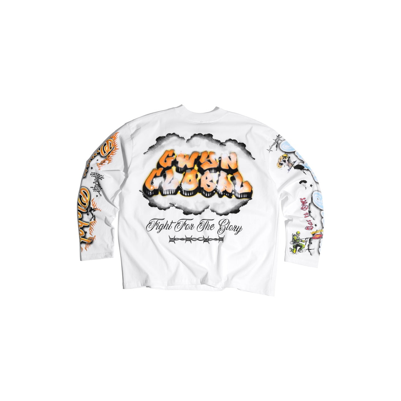 GWYN GLOBAL LONG SLEEVED T-SHIRT/ WHITE