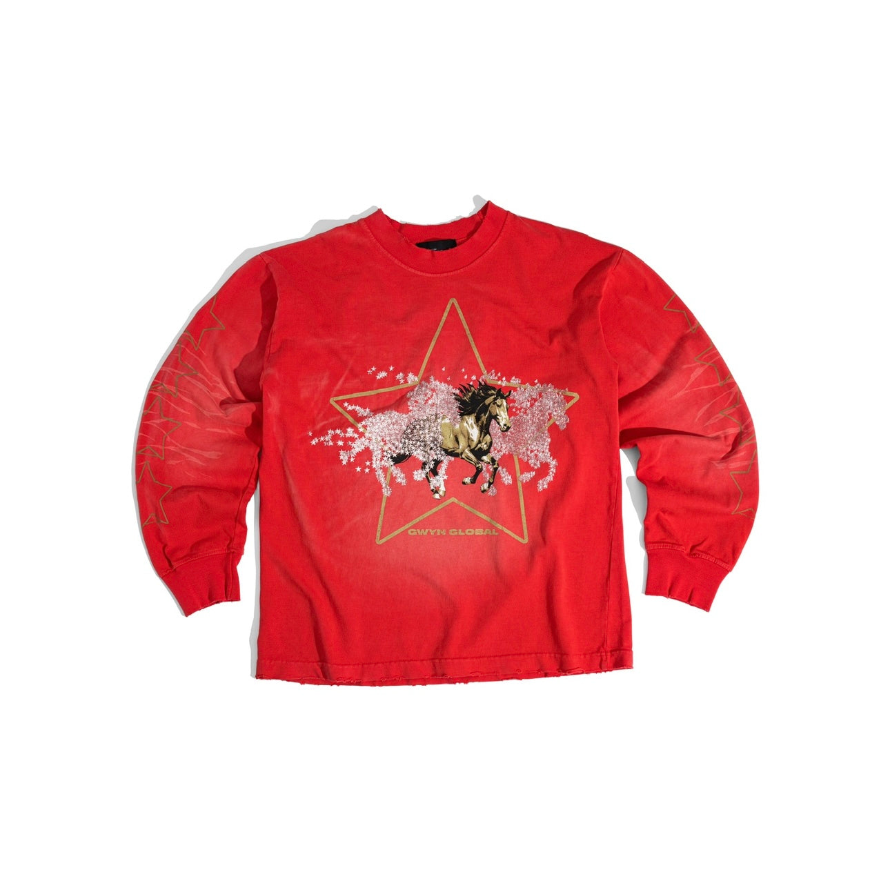 GWYN NO WAY BACK LONG SLEEVED T-SHIRT/ WASHED RED