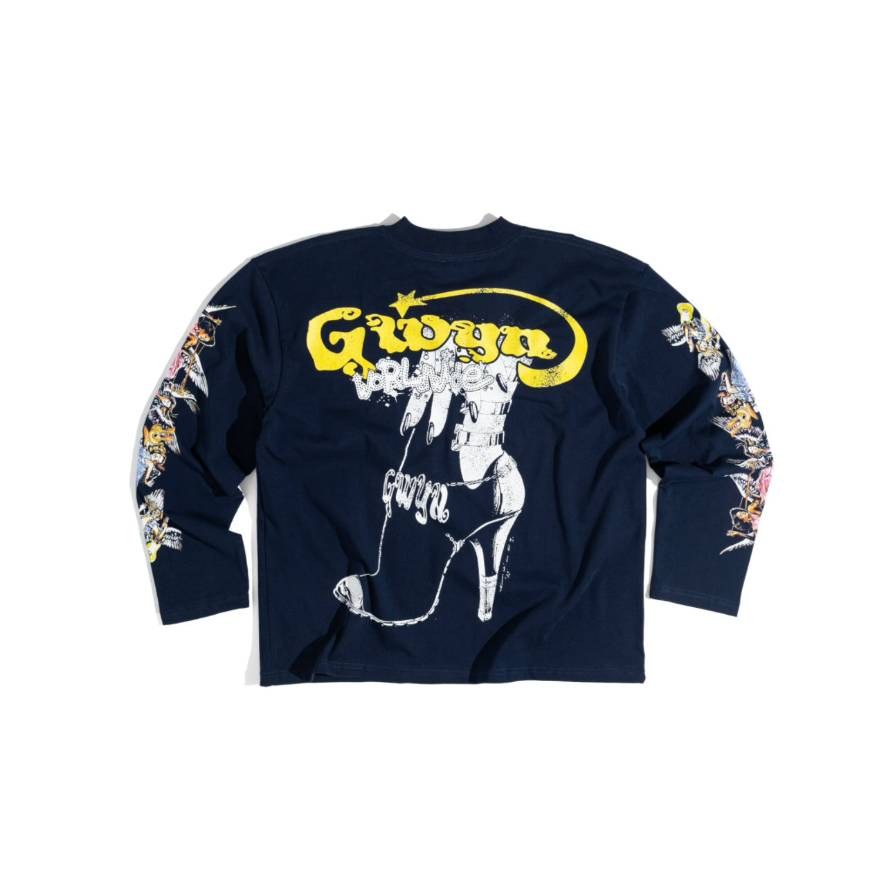 GWYN NIGHT CLUB LONG SLEEVED T-SHIRT/ NAVY BLUE