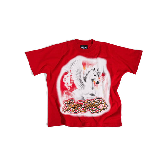 GWYN WINGED FLAME T-SHIRT/ RED